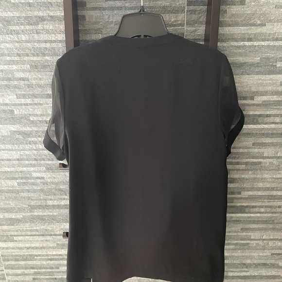 Calvin Klein Faux Leather Top - Picture 12 of 14